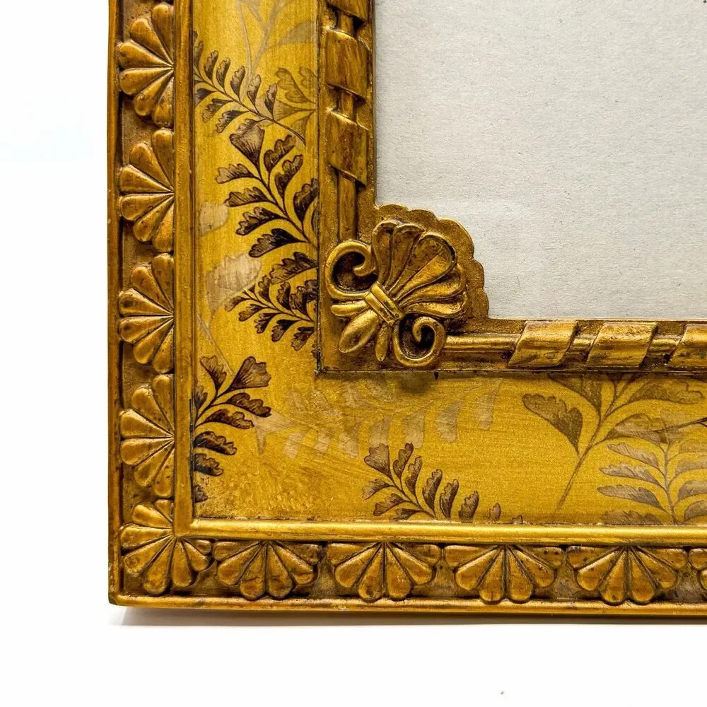Vintage Gold Gilt 8x10 Frame Heavy Ornate Shell Hollywood Regency